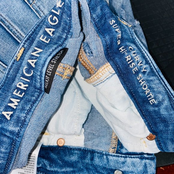 American Eagle Curvy Super Hi Rise Shortie Shorts - Picture 7 of 8